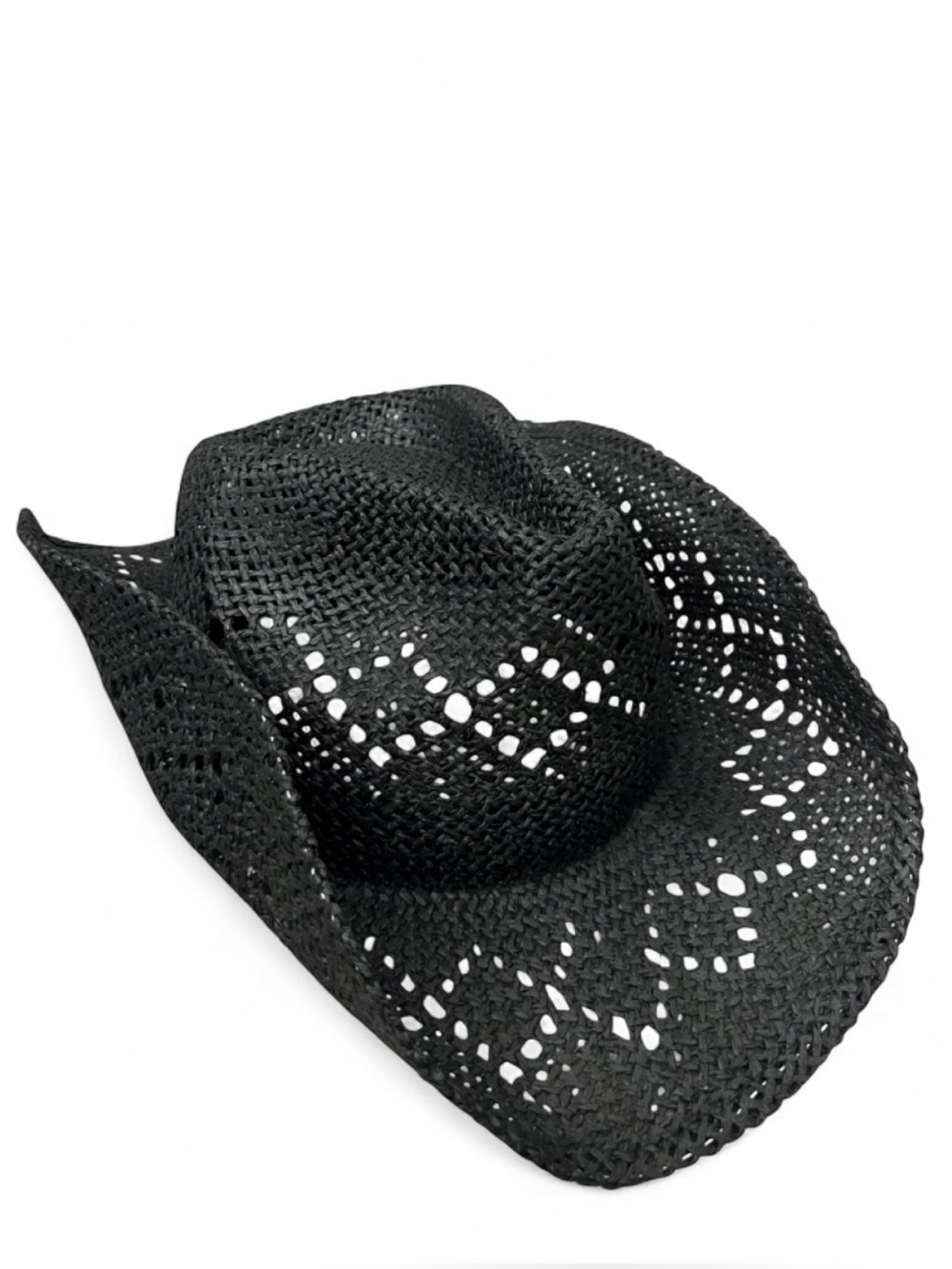 NWT Windsor Black Straw Cowboy Hat